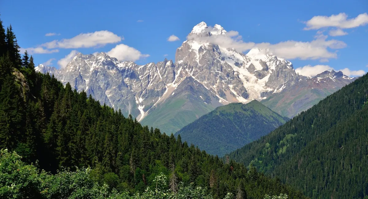 A mountain peak in Svaneti