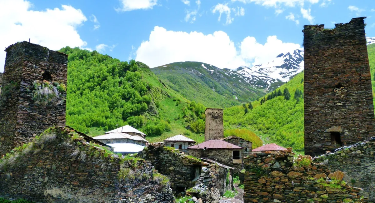 Mountains and svaneti towers