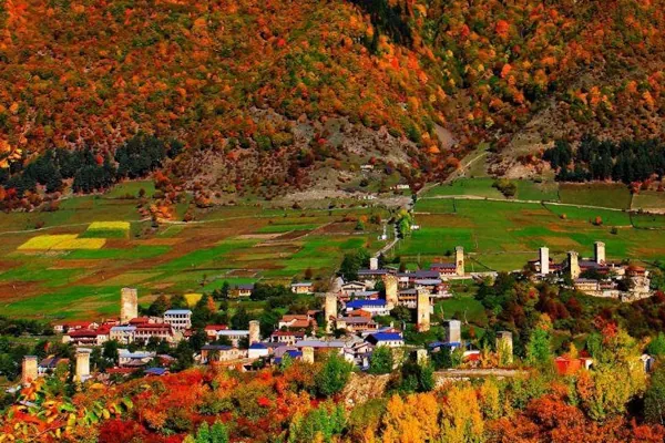 A town in Svaneti