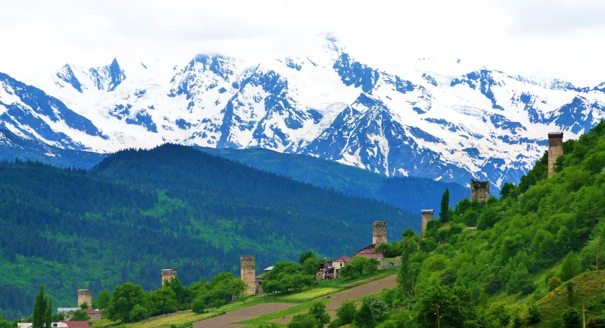 Mountain slopes in Svaneti