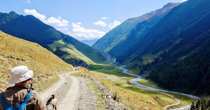 Trekking route in Tusheti