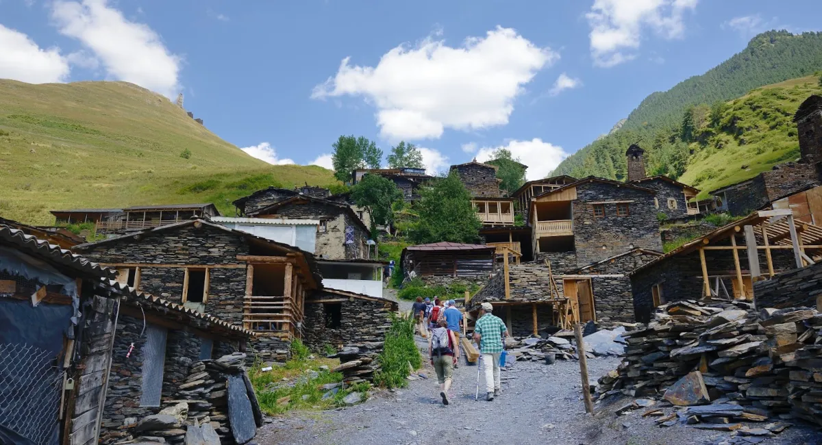 Tourists in Tusheti