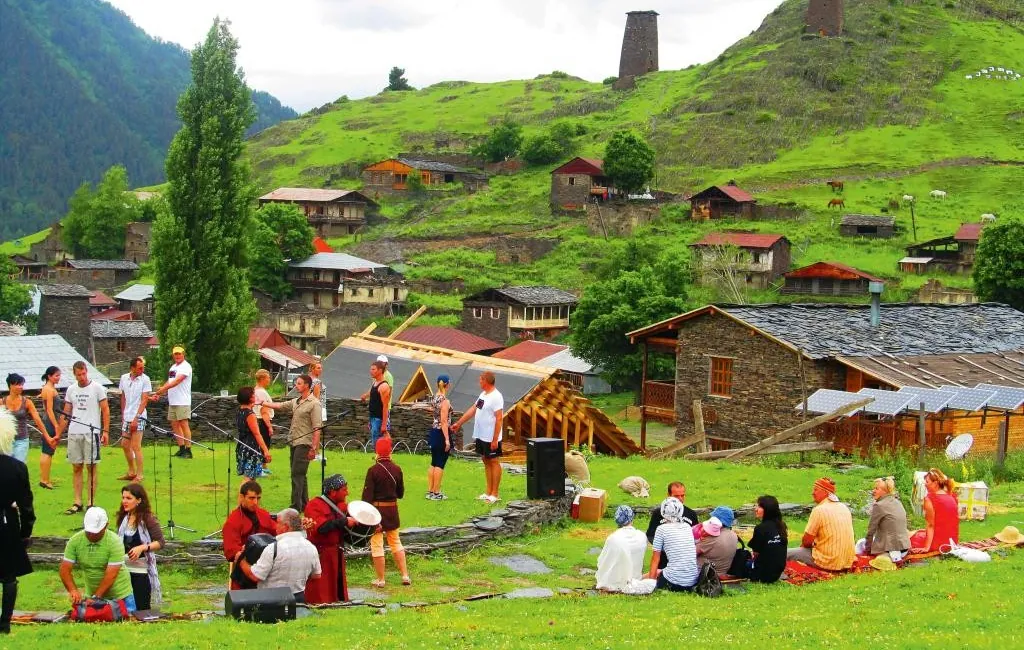 The festival in a village in Tusheti