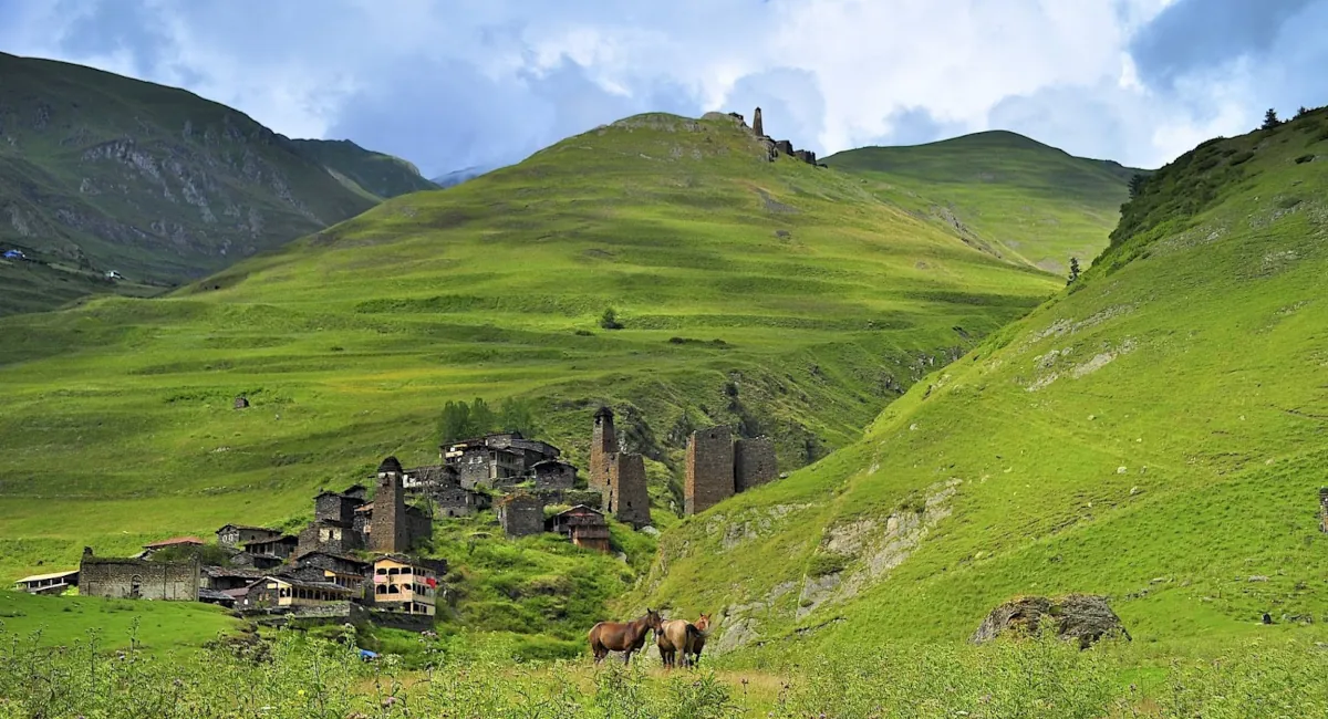 A village in Tusheti