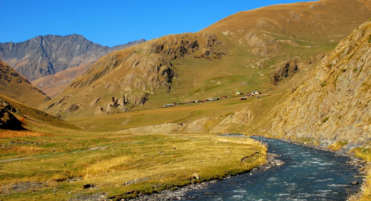 One of two rivers in Tusheti