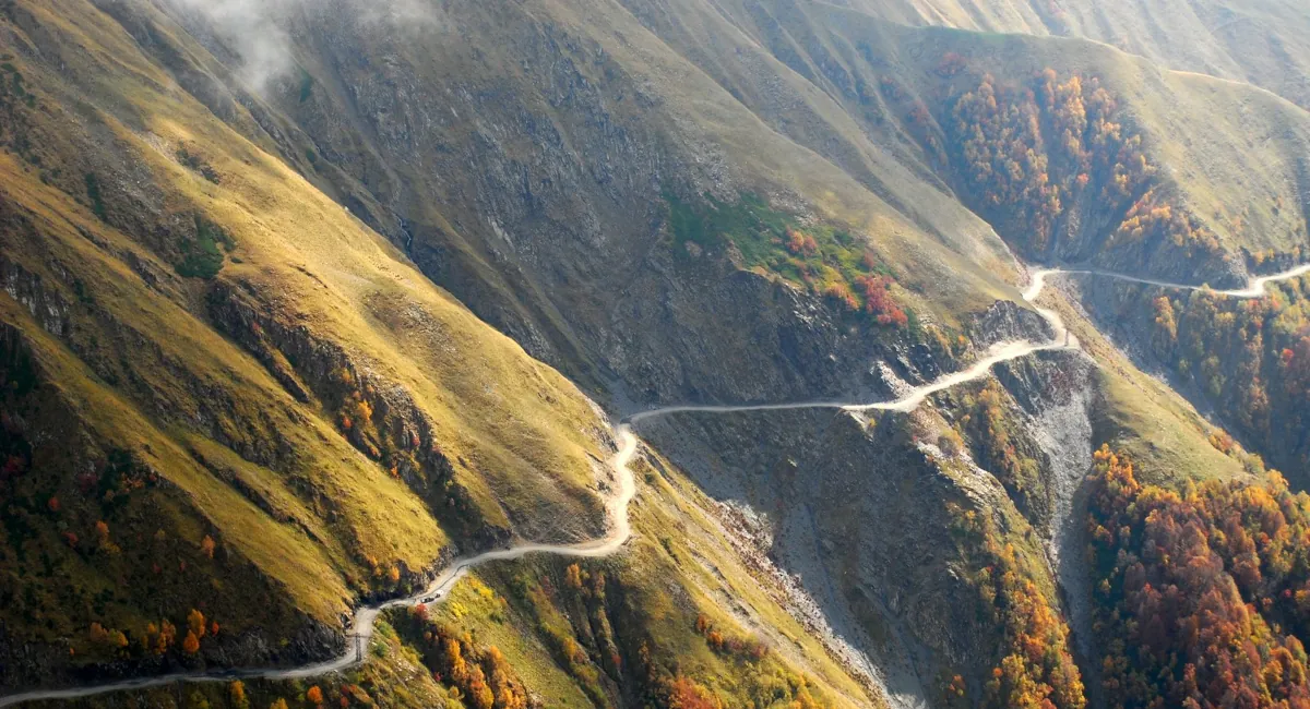 A mountain road in Tusheti