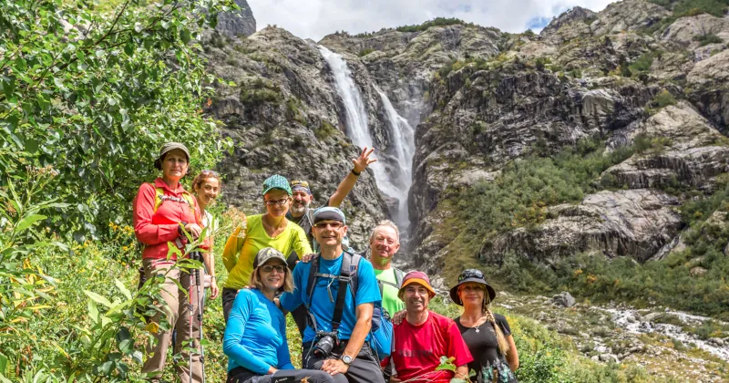 Ushba waterfall